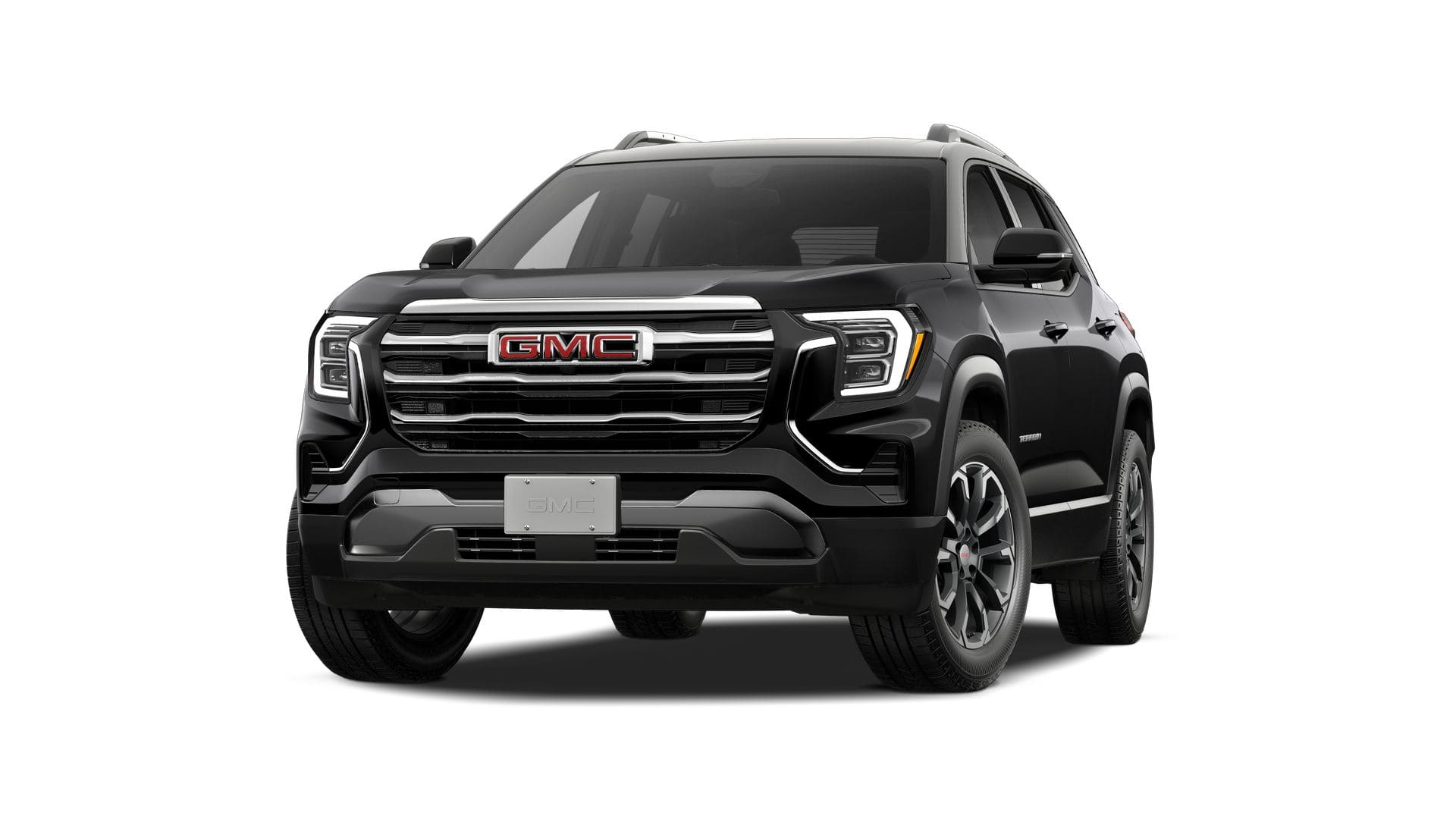 2027 GMC Terrain AWD Elevation in Ebony Twilight Metallic — front three-quarter view